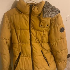 Mustard yellow, winter coat
